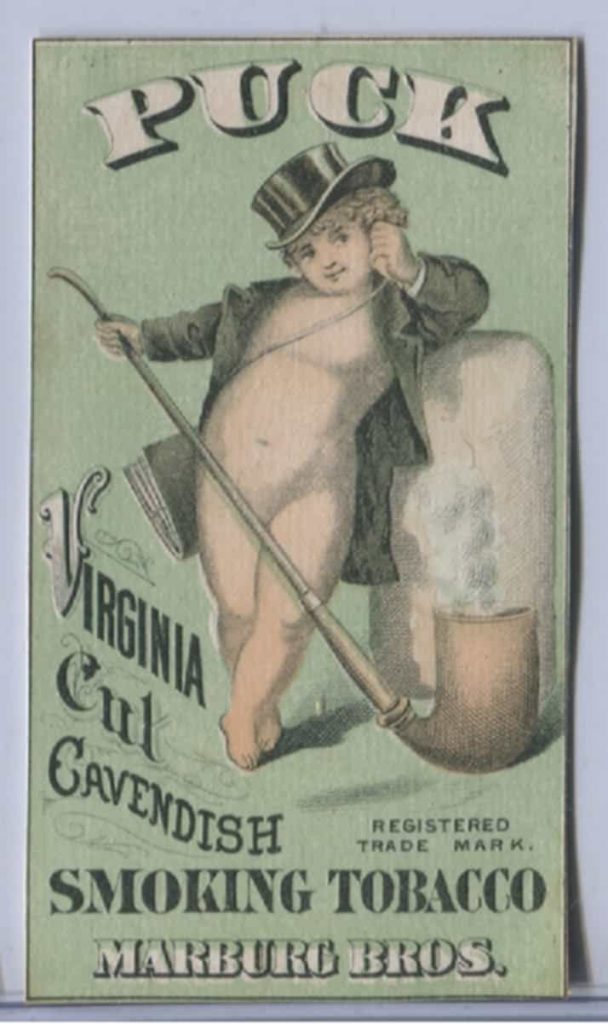 Antique tobacco labels from Virginia